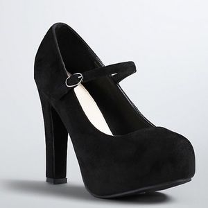 Torrid black suede maryjanes
